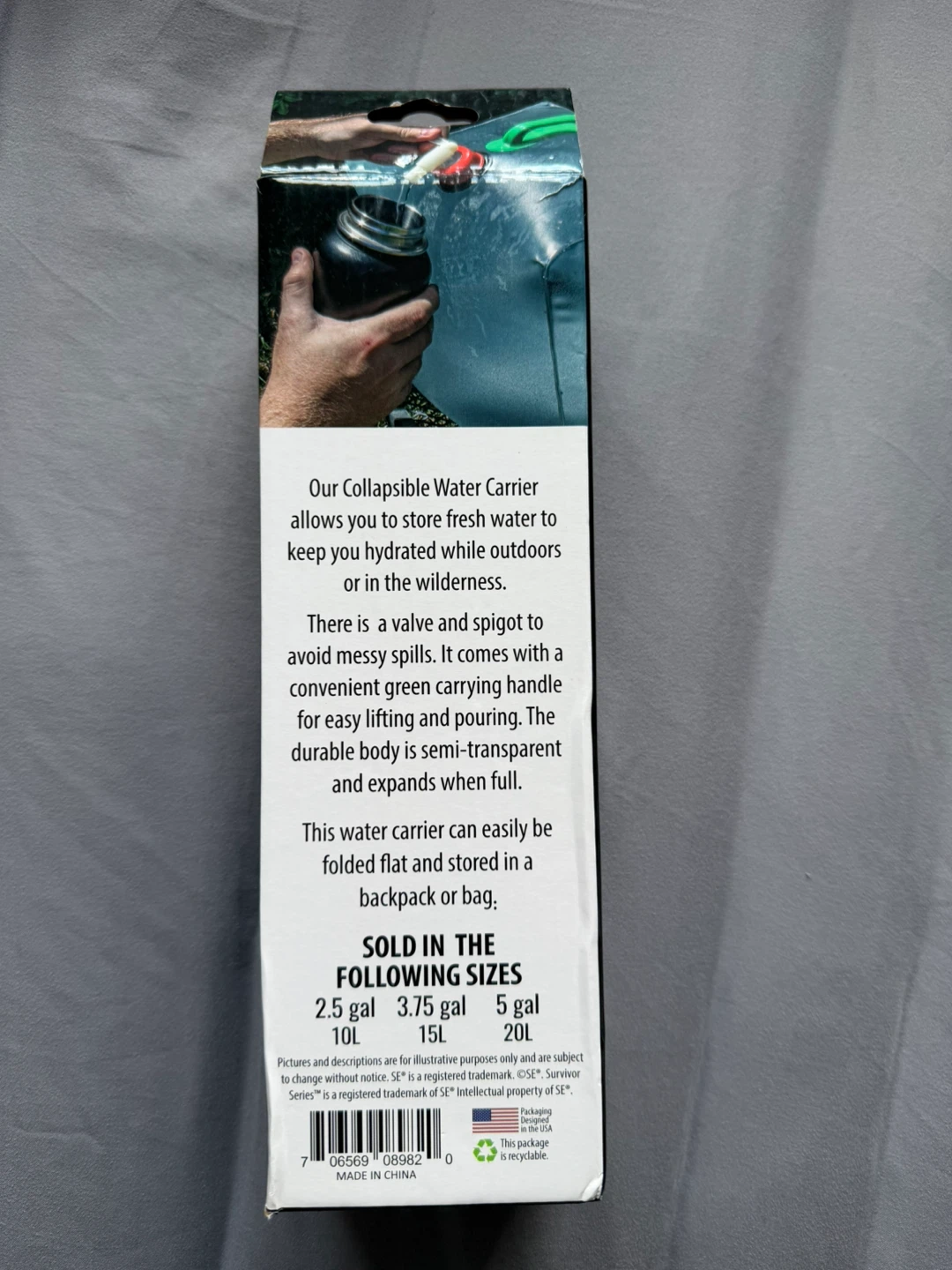 SE Survivor Series Collapsible Water Carrier 3.75 Gallon - photo 4