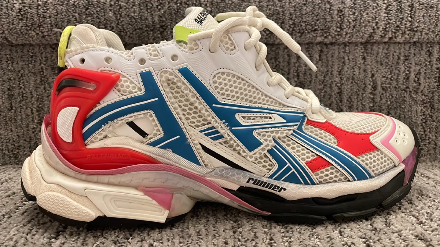 Balenciaga Runner Sneakers White Red Blue - photo 2