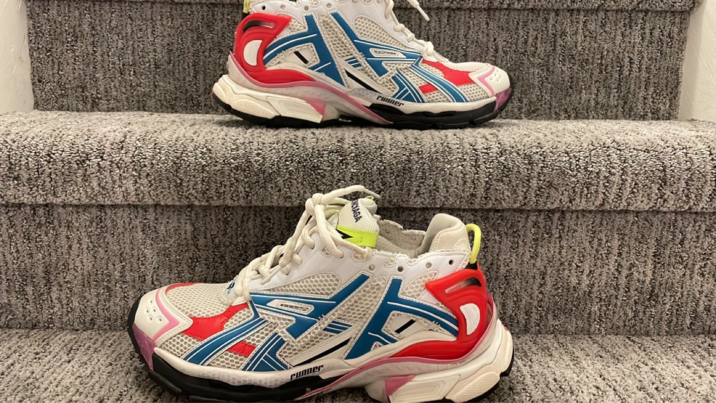 Balenciaga Runner Sneakers White Red Blue - photo 3