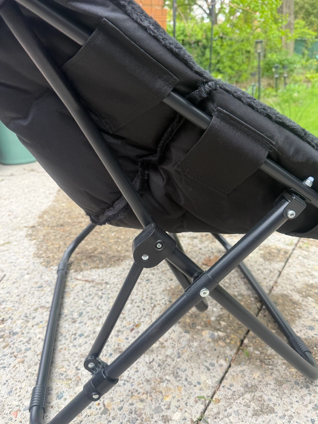 Black Plush Moon Chair - photo 5