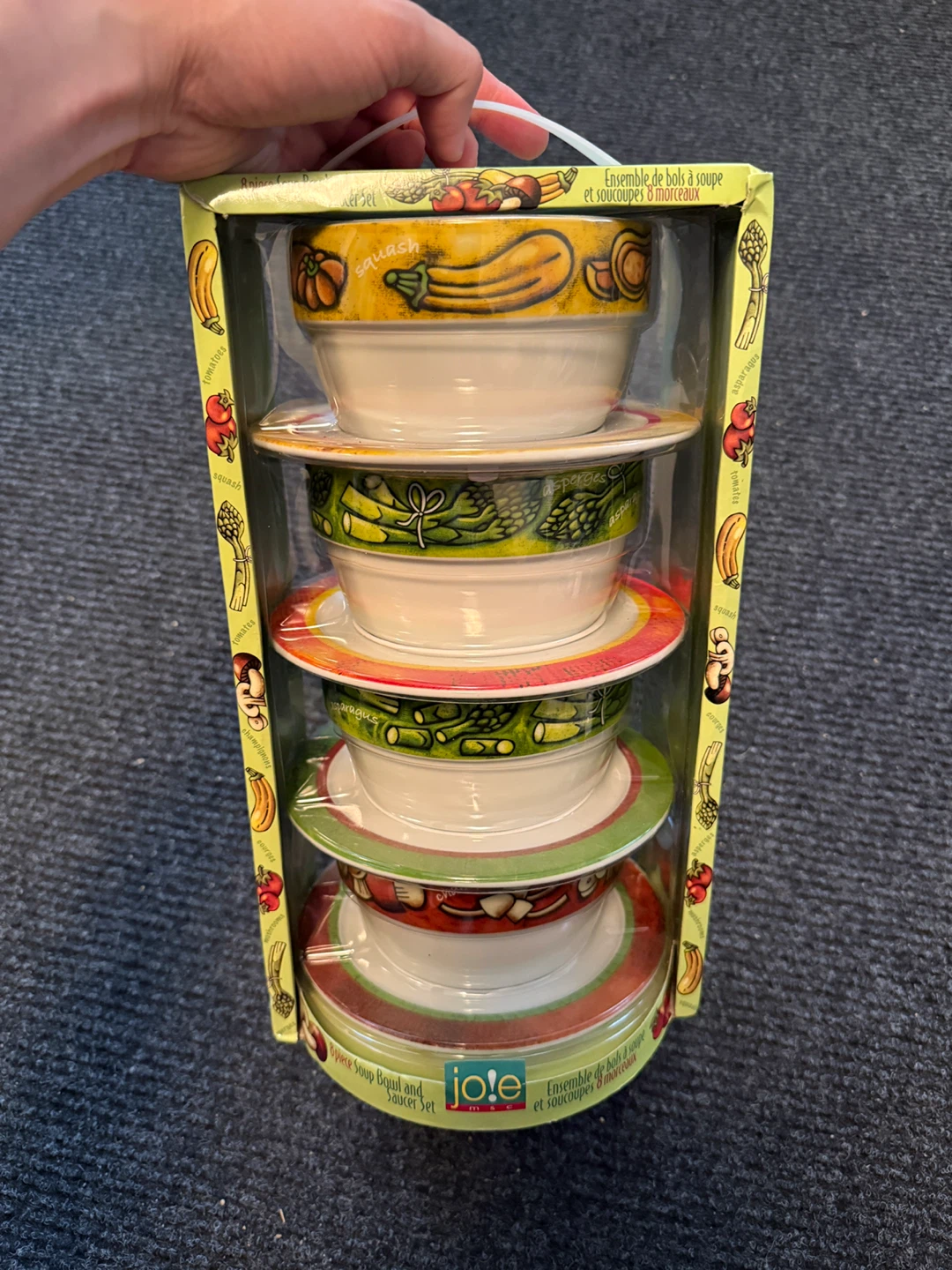 Jo!e 8 Piece Soup Bowl and Saucer Set - photo 2