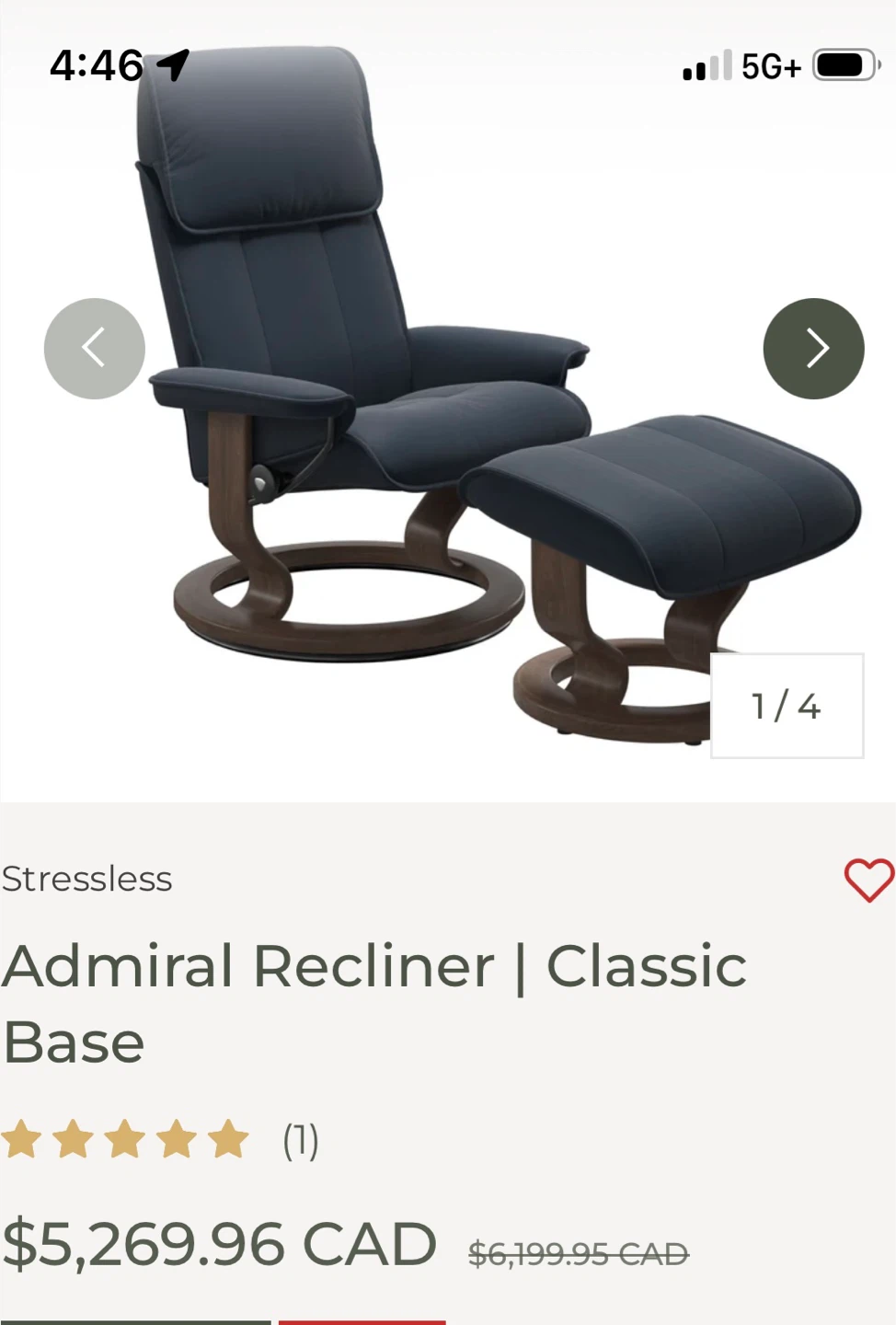 Ekornes Stressless Admiral Recliner with Ottoman - photo 2