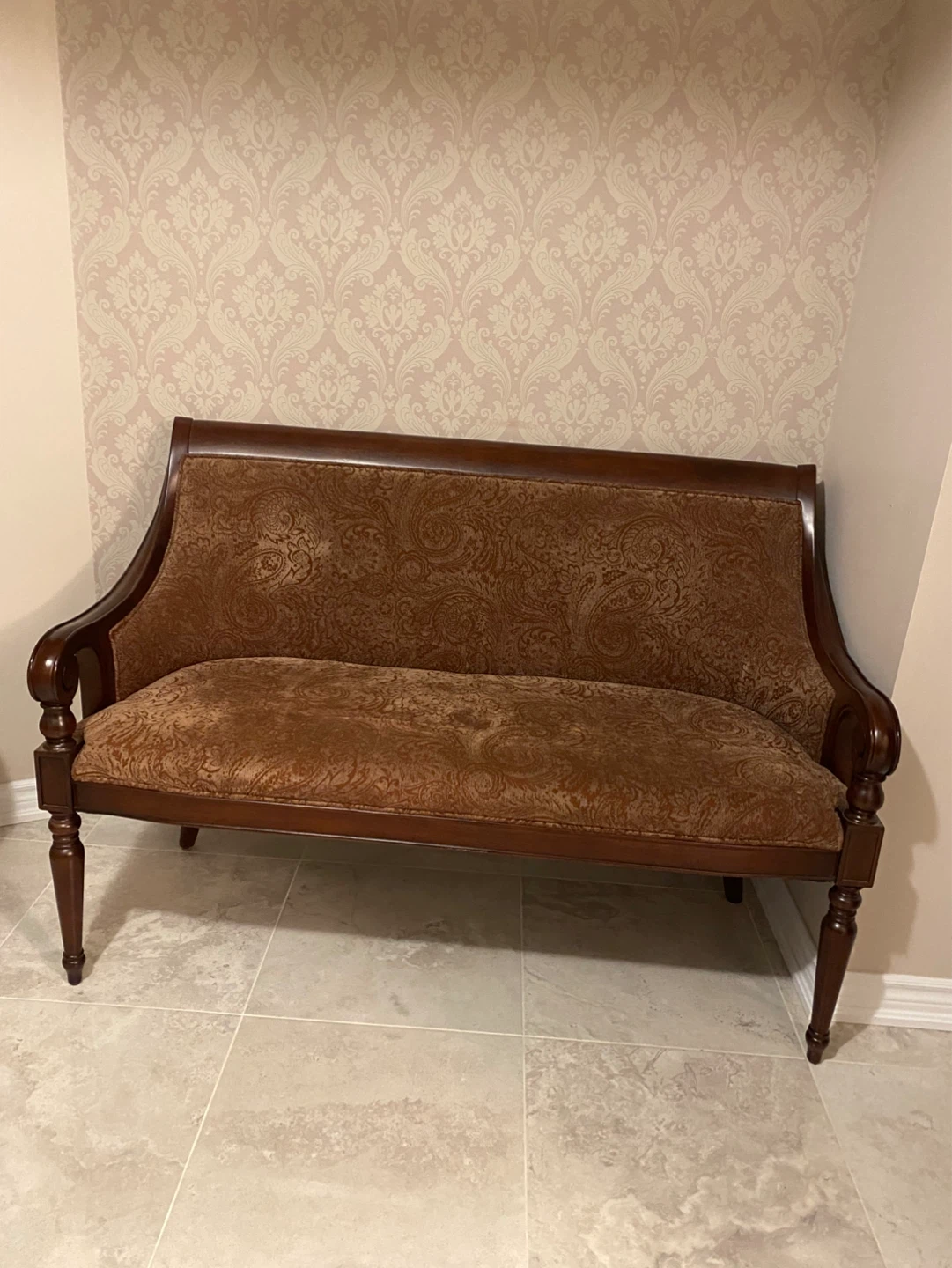 Bombay mahogany settee