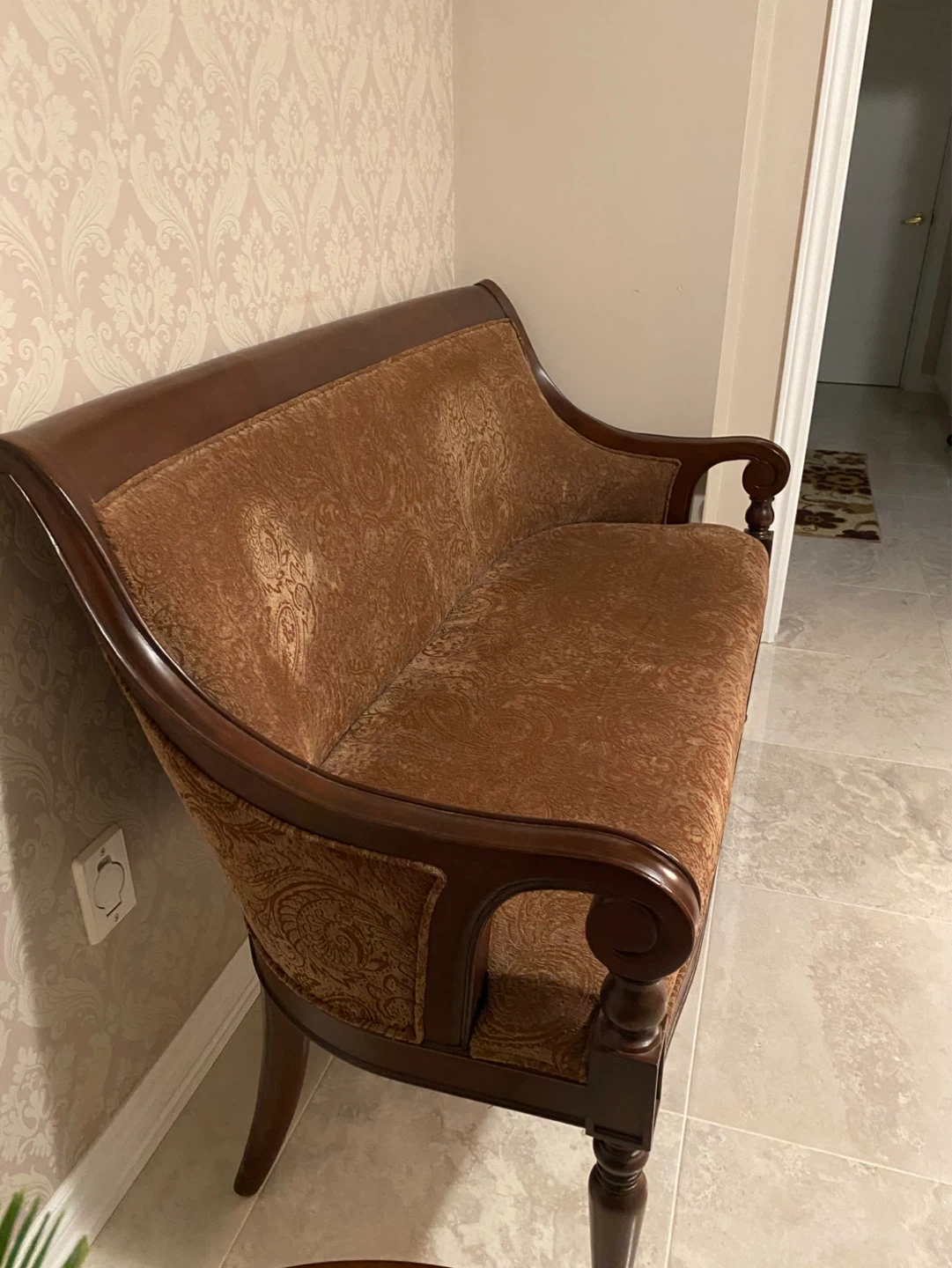 Bombay mahogany settee - photo 2