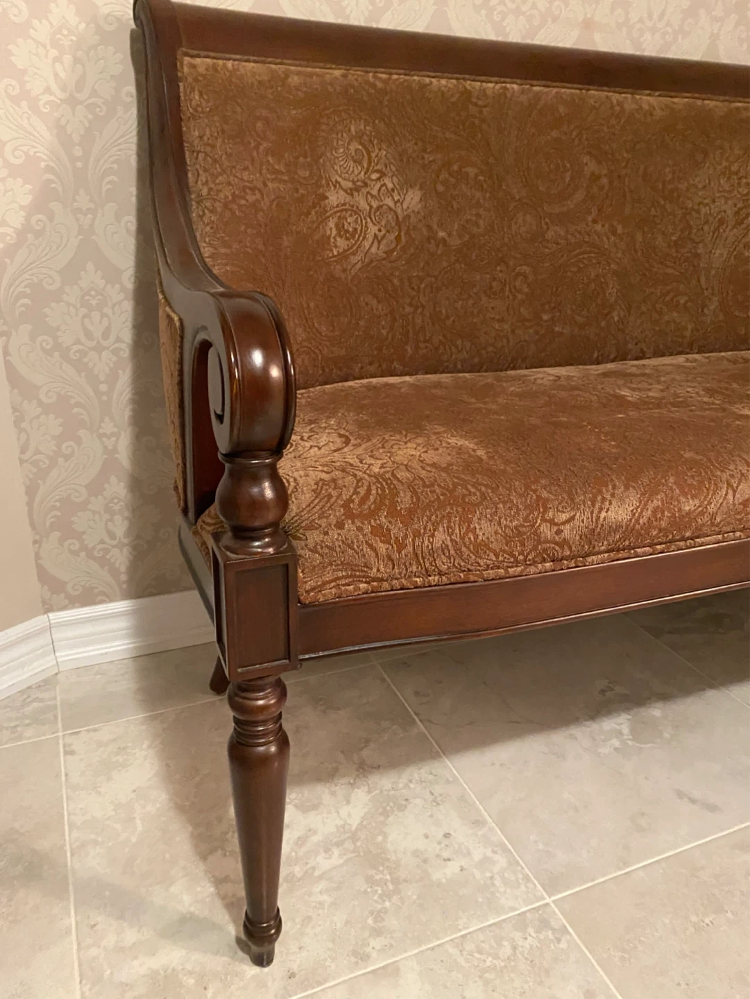 Bombay mahogany settee - photo 3
