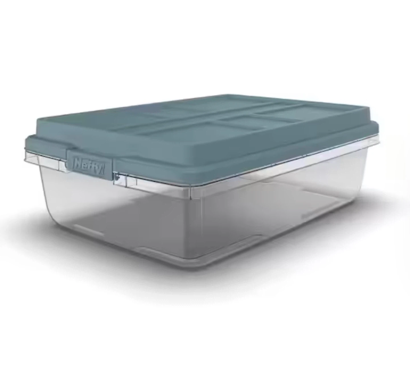 HEFTY Hi-Rise Storage Bin Container 40-Quart Clear Plastic - photo 3
