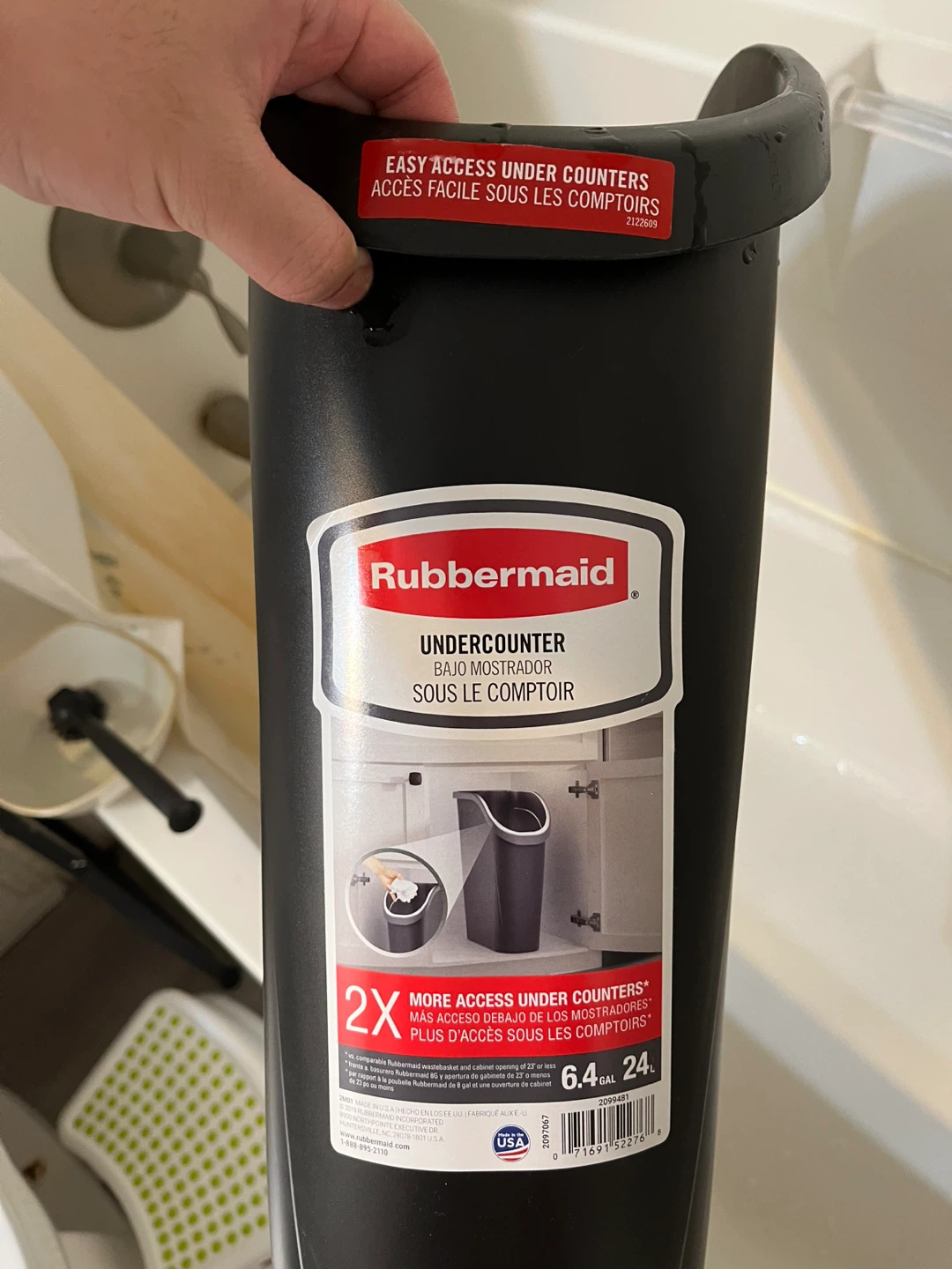Rubbermaid 6.4-Gallon (24 Liter) Undercounter Wastebasket