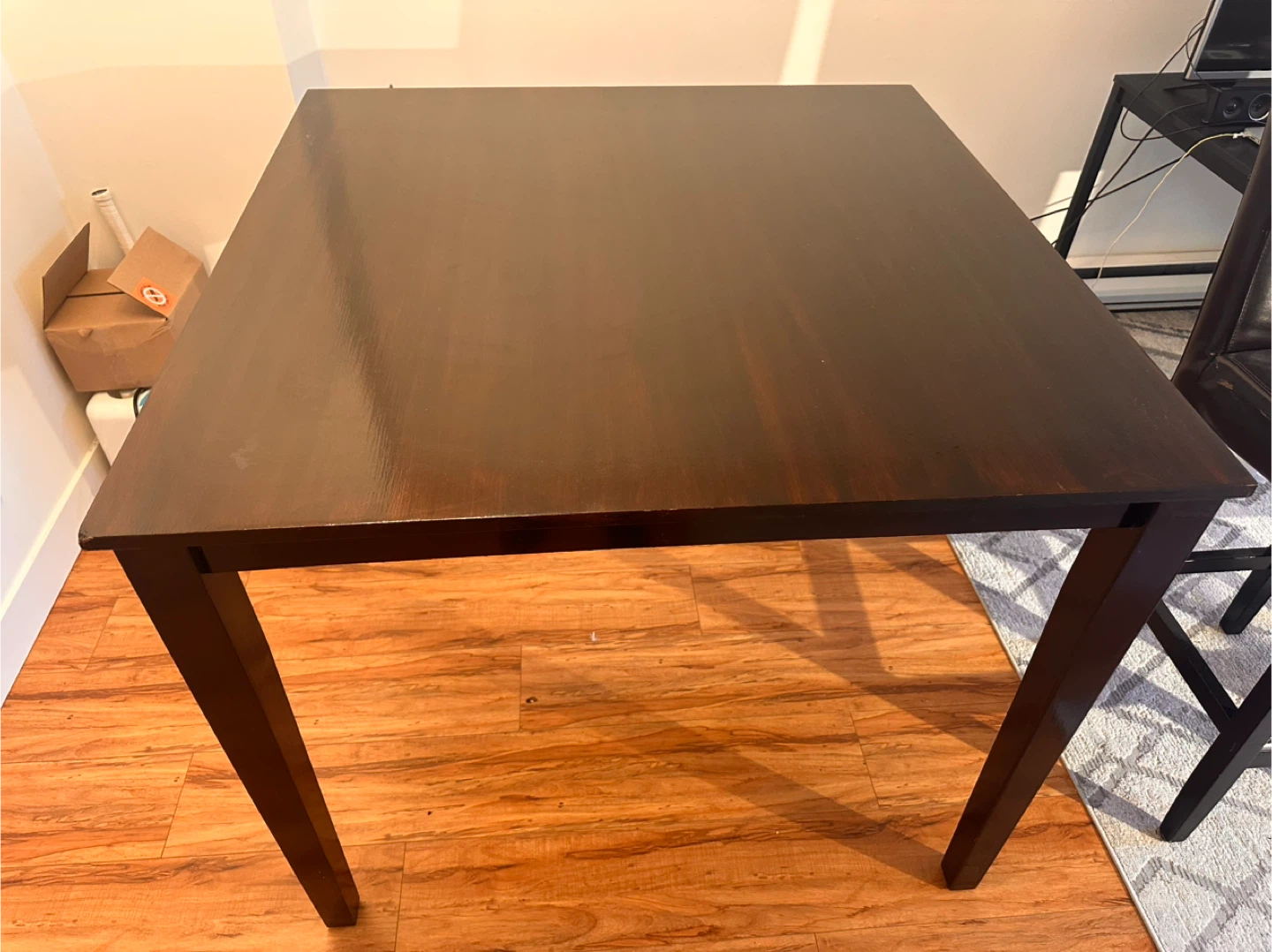 Solid Wood Bar-Height Dining Table with 3 Chairs - photo 2