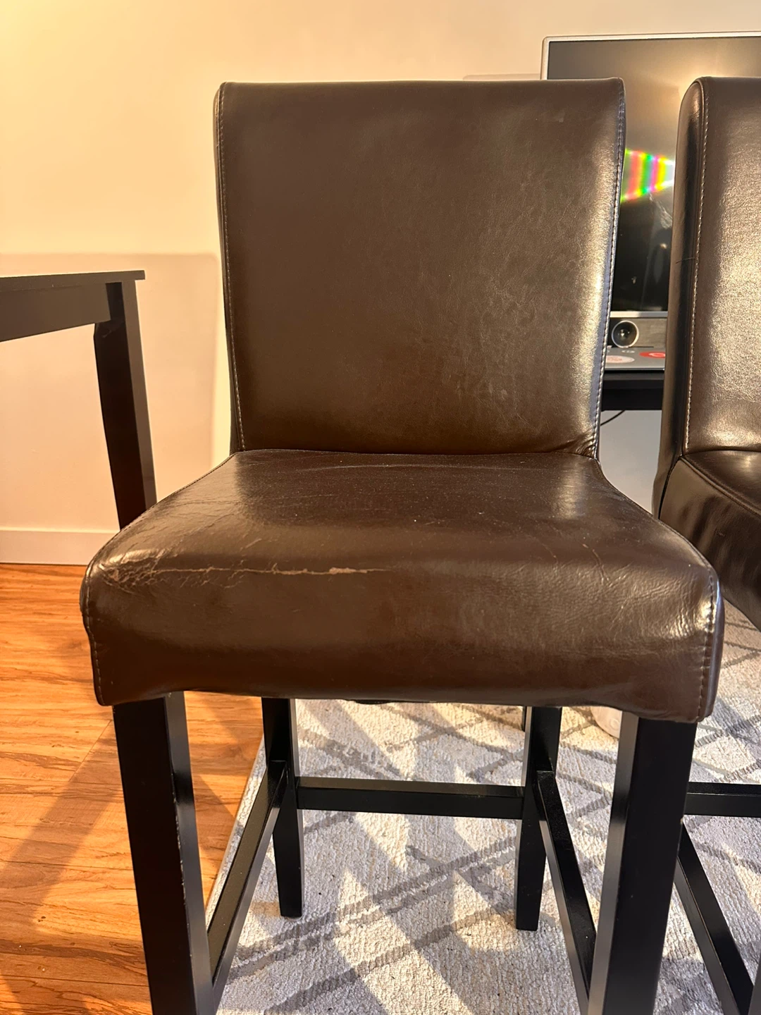 Solid Wood Bar-Height Dining Table with 3 Chairs - photo 5