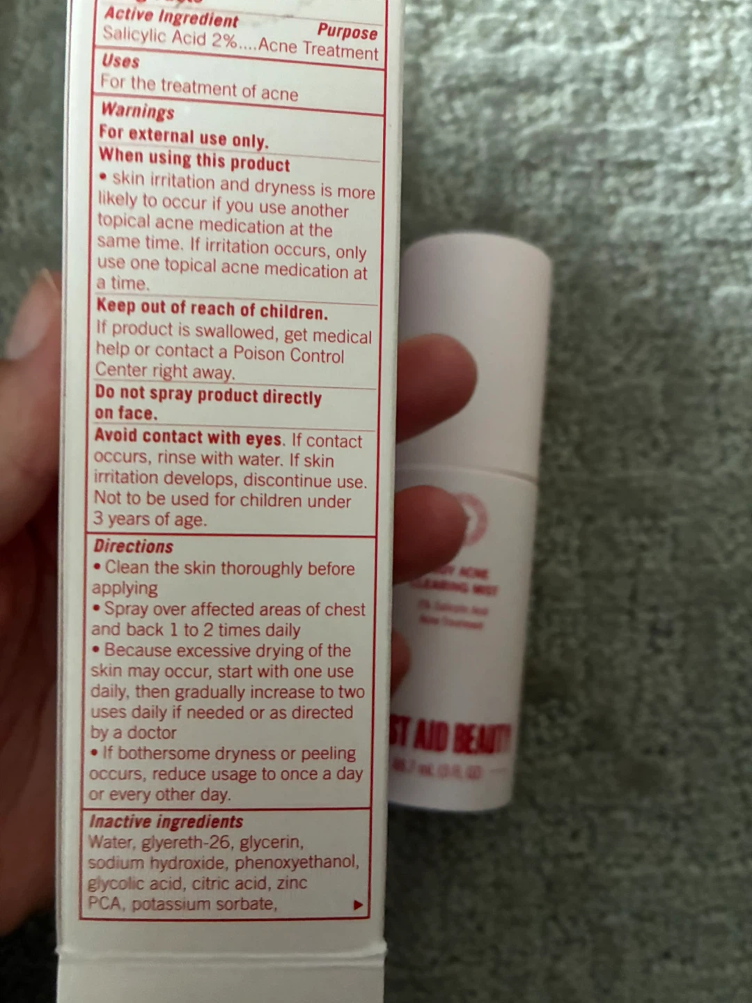 First Aid Beauty Body Acne Clearing Mist 2% Salicylic Acid - photo 3