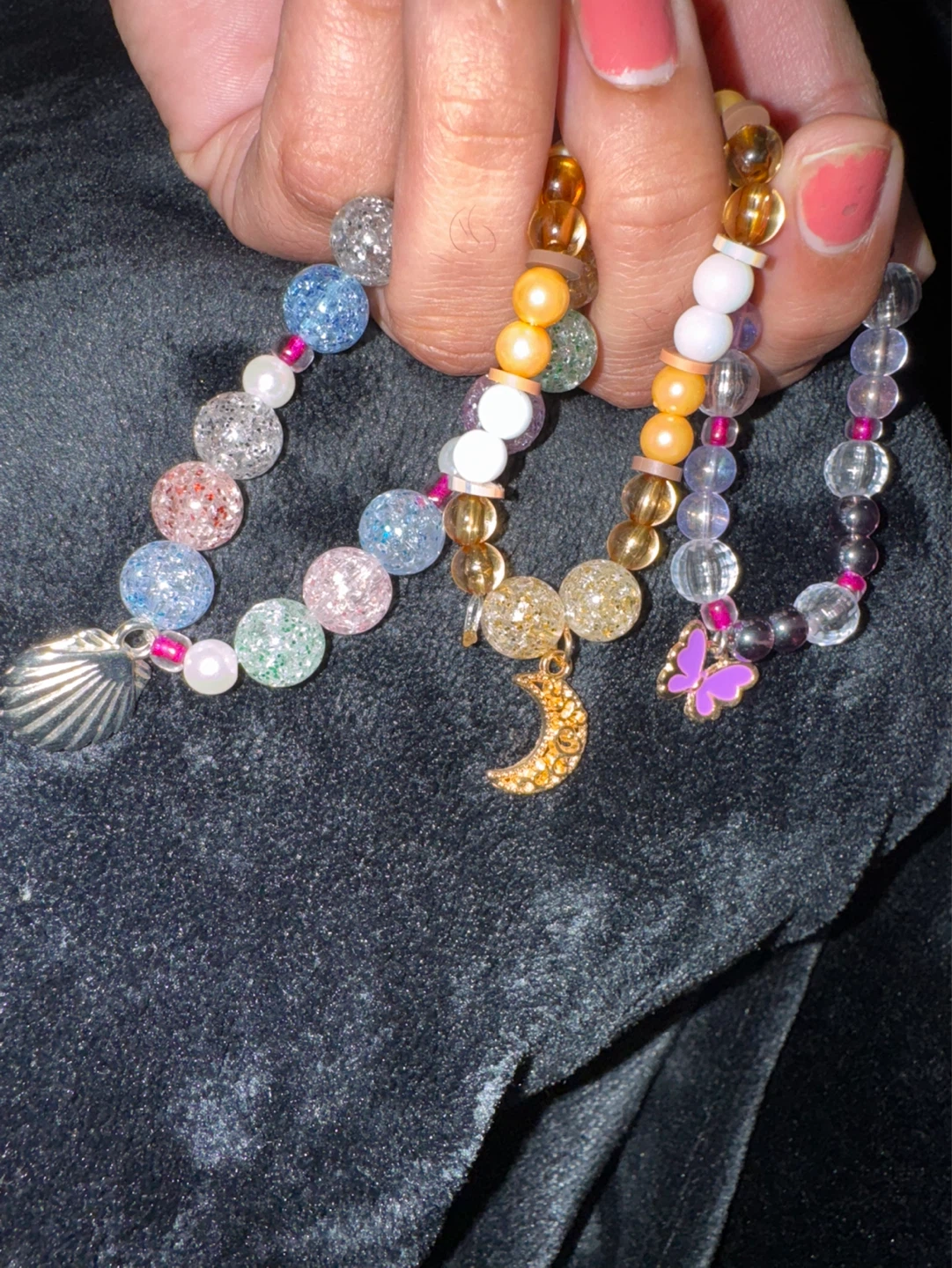 Handmade Charm Bracelets 🐚🌙🦋 Cute Beaded Jewelry - photo 2