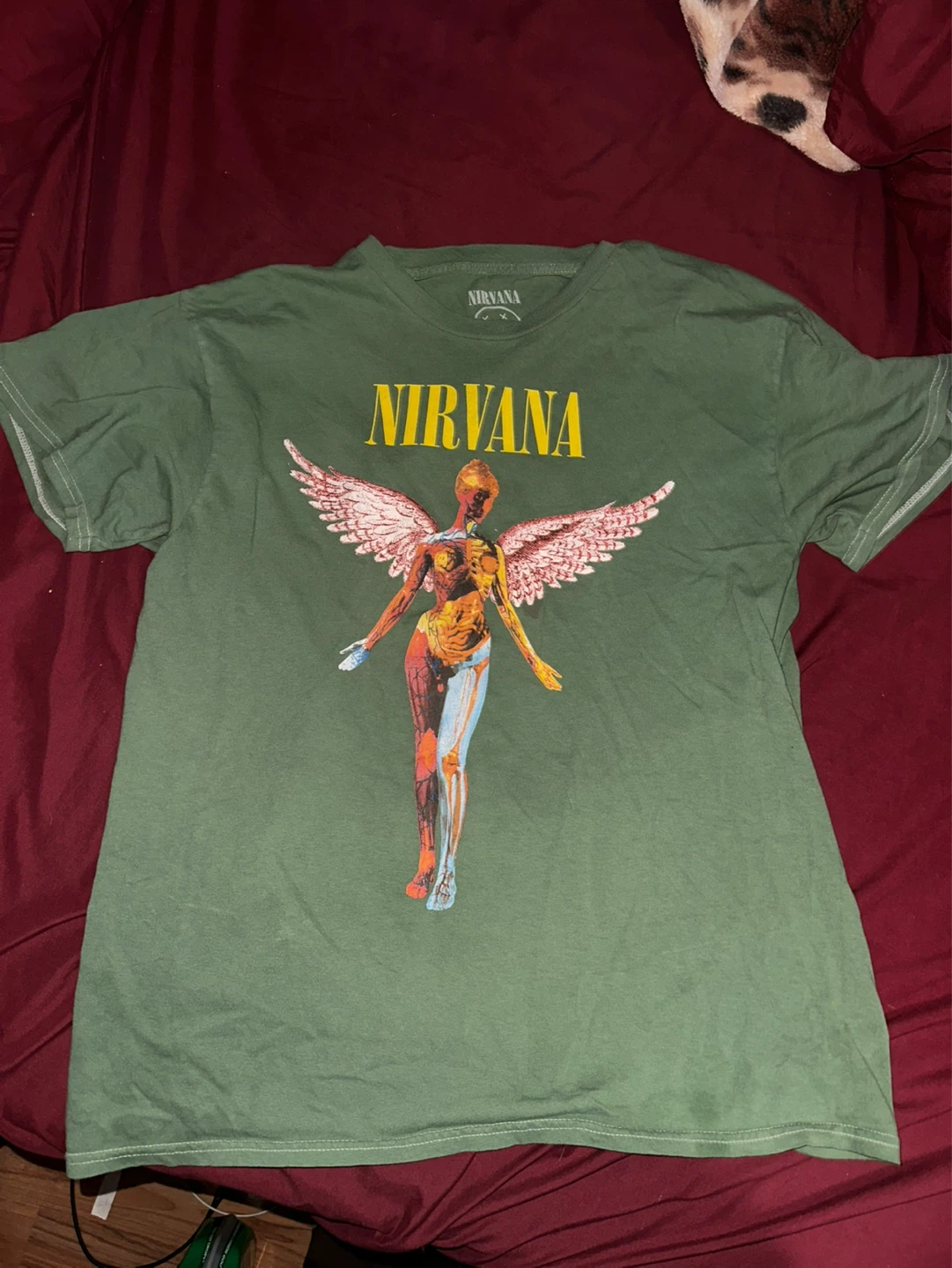 Nirvana In Utero T-Shirt - Green - Size L