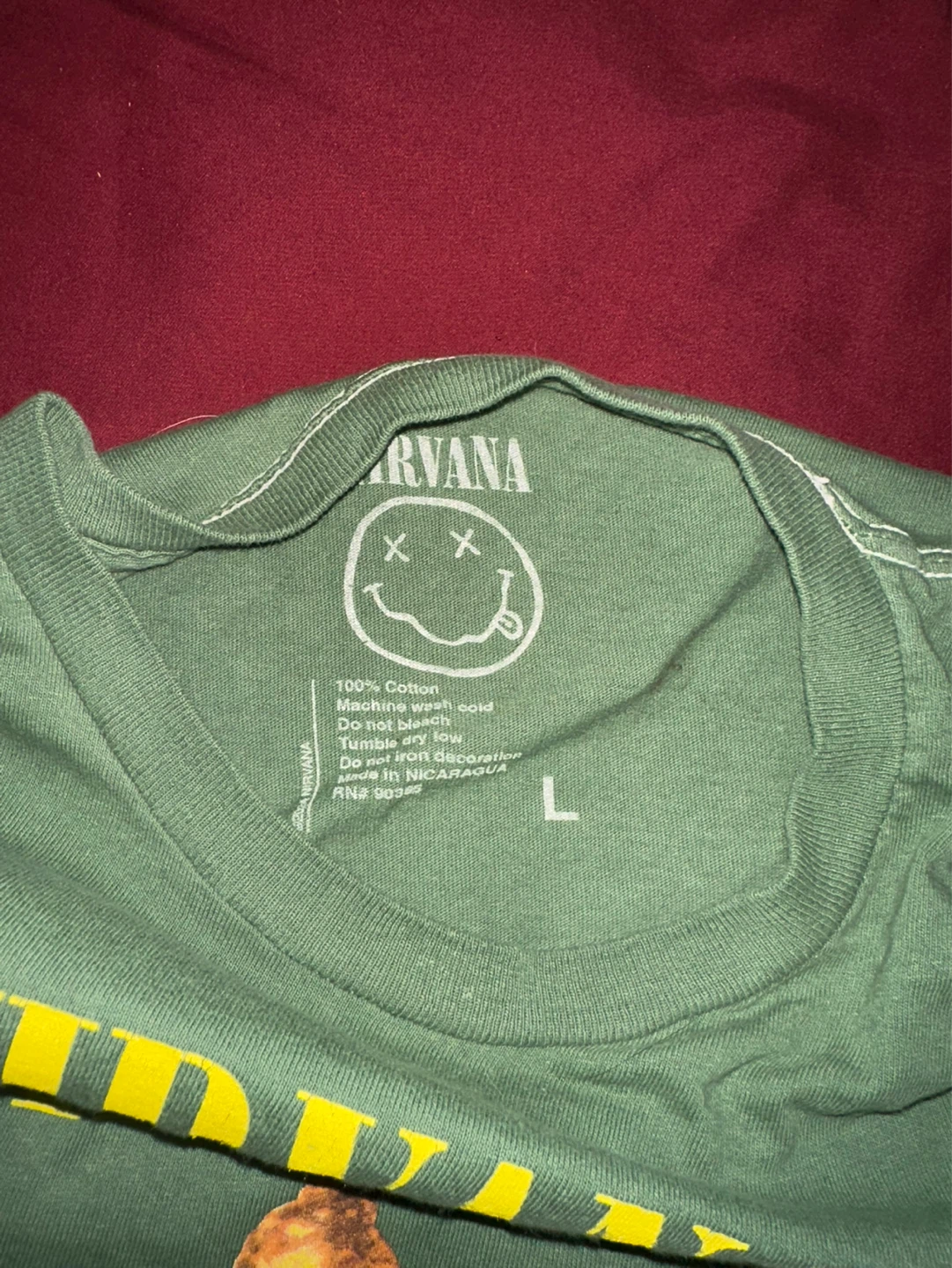 Nirvana In Utero T-Shirt - Green - Size L - photo 2