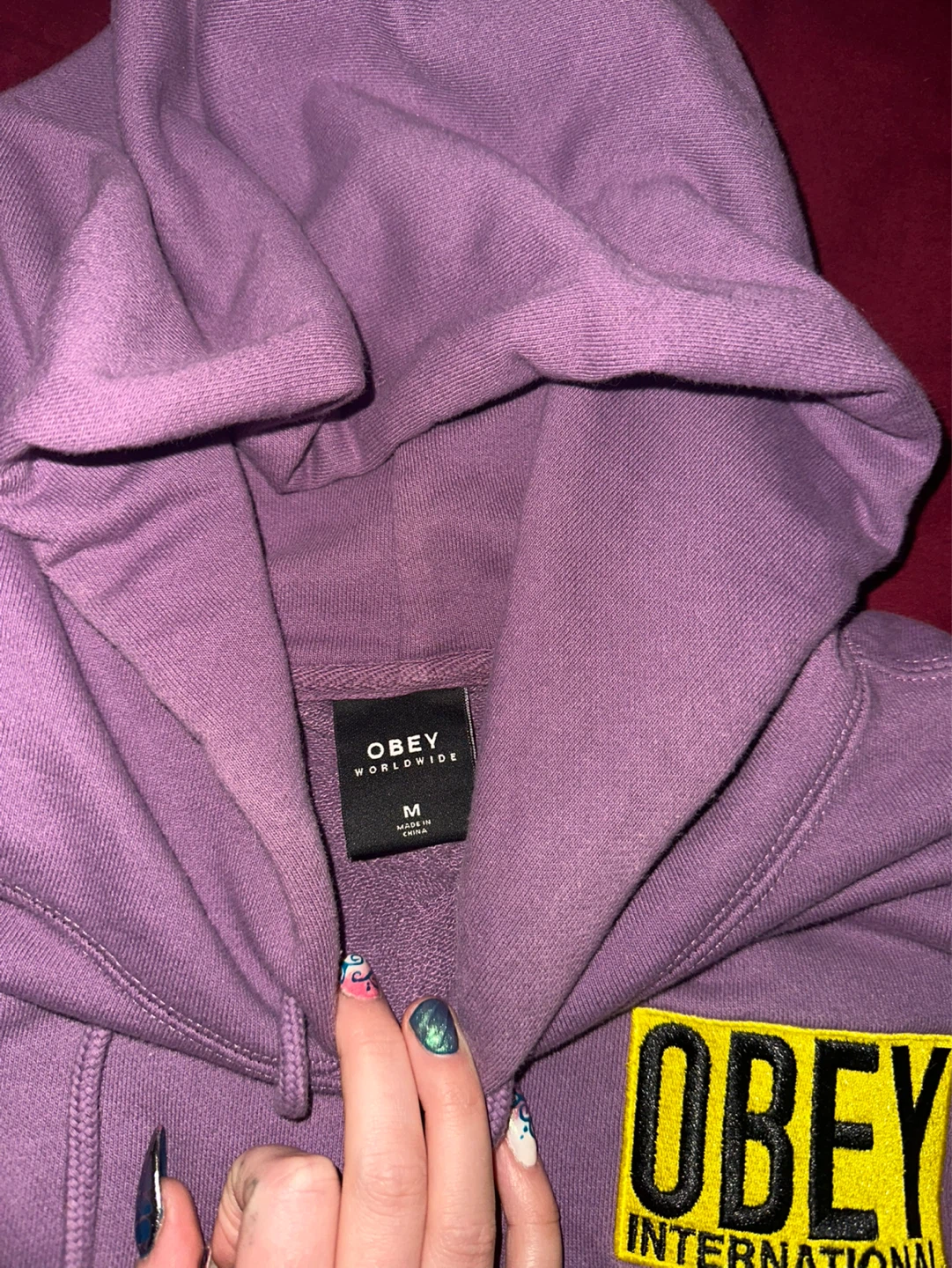 OBEY Worldwide Purple Hoodie - Size M - photo 2