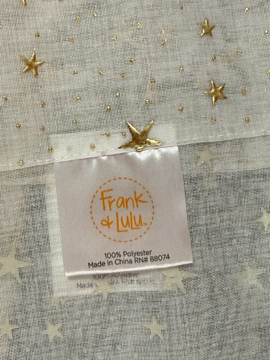 Frank & Lulu Sheer Star Curtains 2-panels