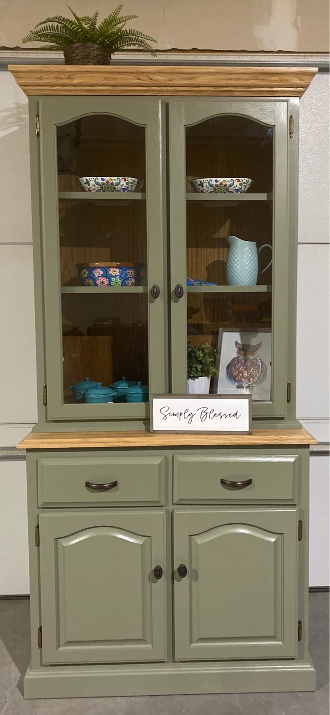 Modern Oak Farmhouse Cabinet Acacia Pear & Natural Oak - photo 2