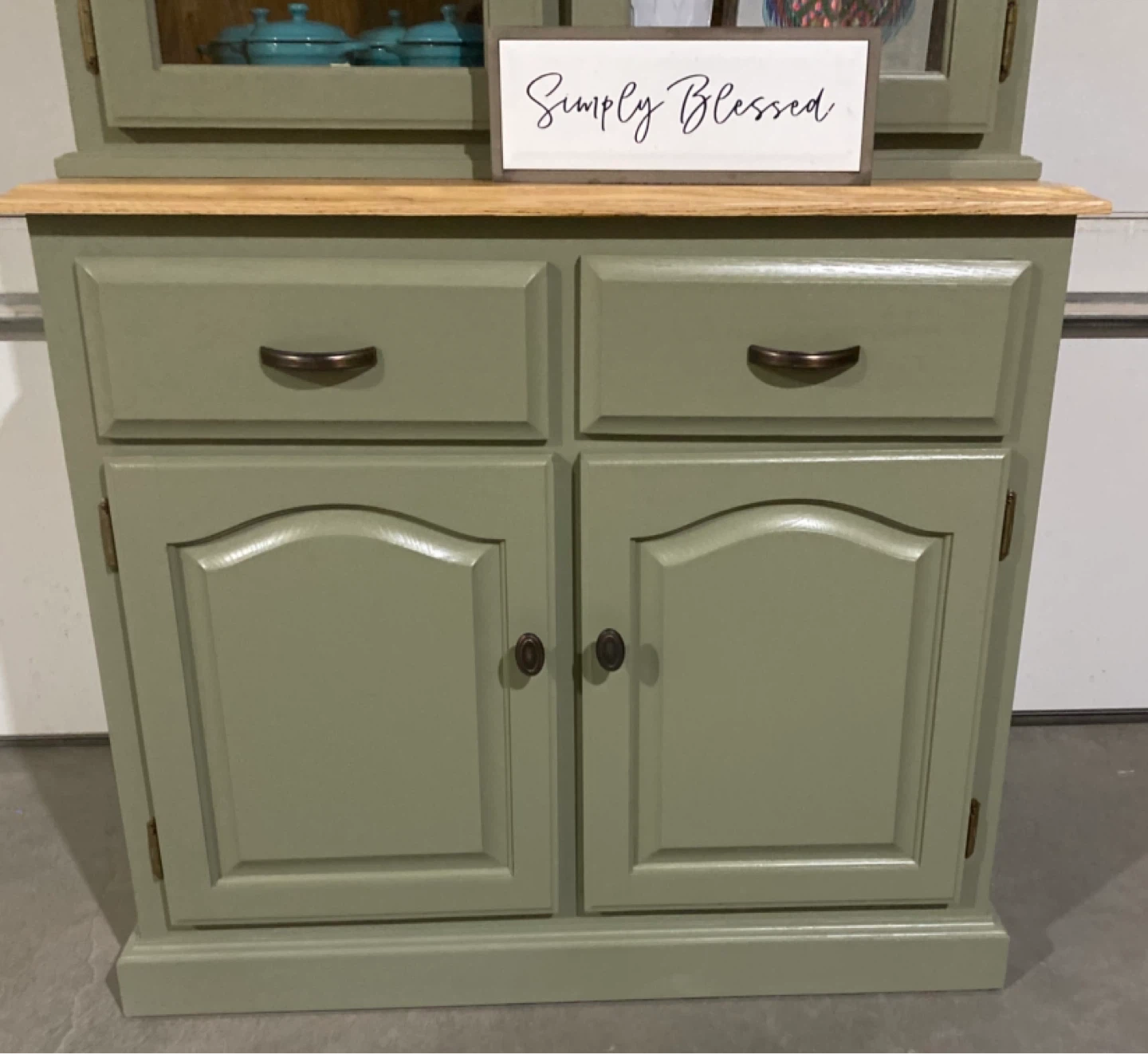 Modern Oak Farmhouse Cabinet Acacia Pear & Natural Oak - photo 5