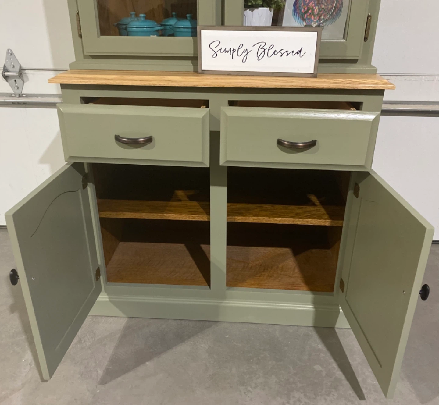 Modern Oak Farmhouse Cabinet Acacia Pear & Natural Oak - photo 4