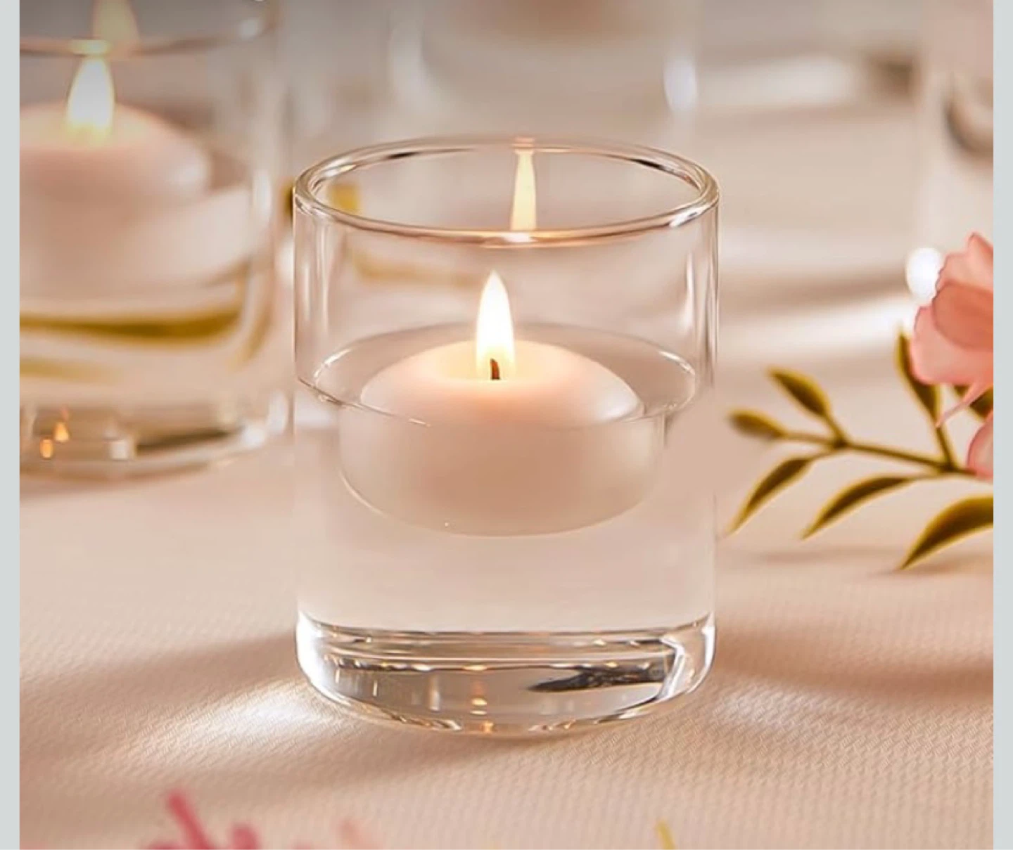 New 24 Floating Candles White - photo 4