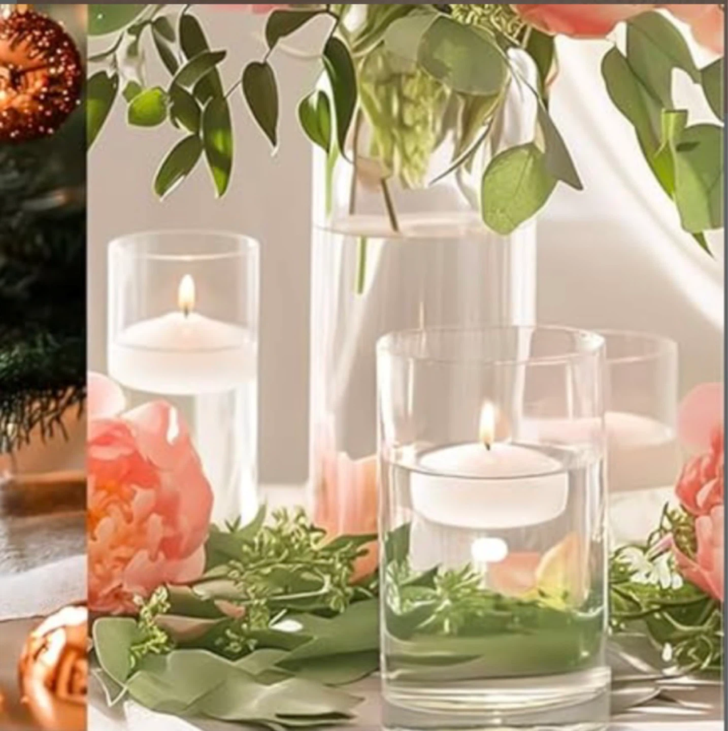 New 24 Floating Candles White - photo 3