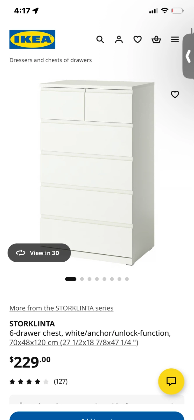 IKEA STORKLINTA 6-Drawer Chest - photo 3