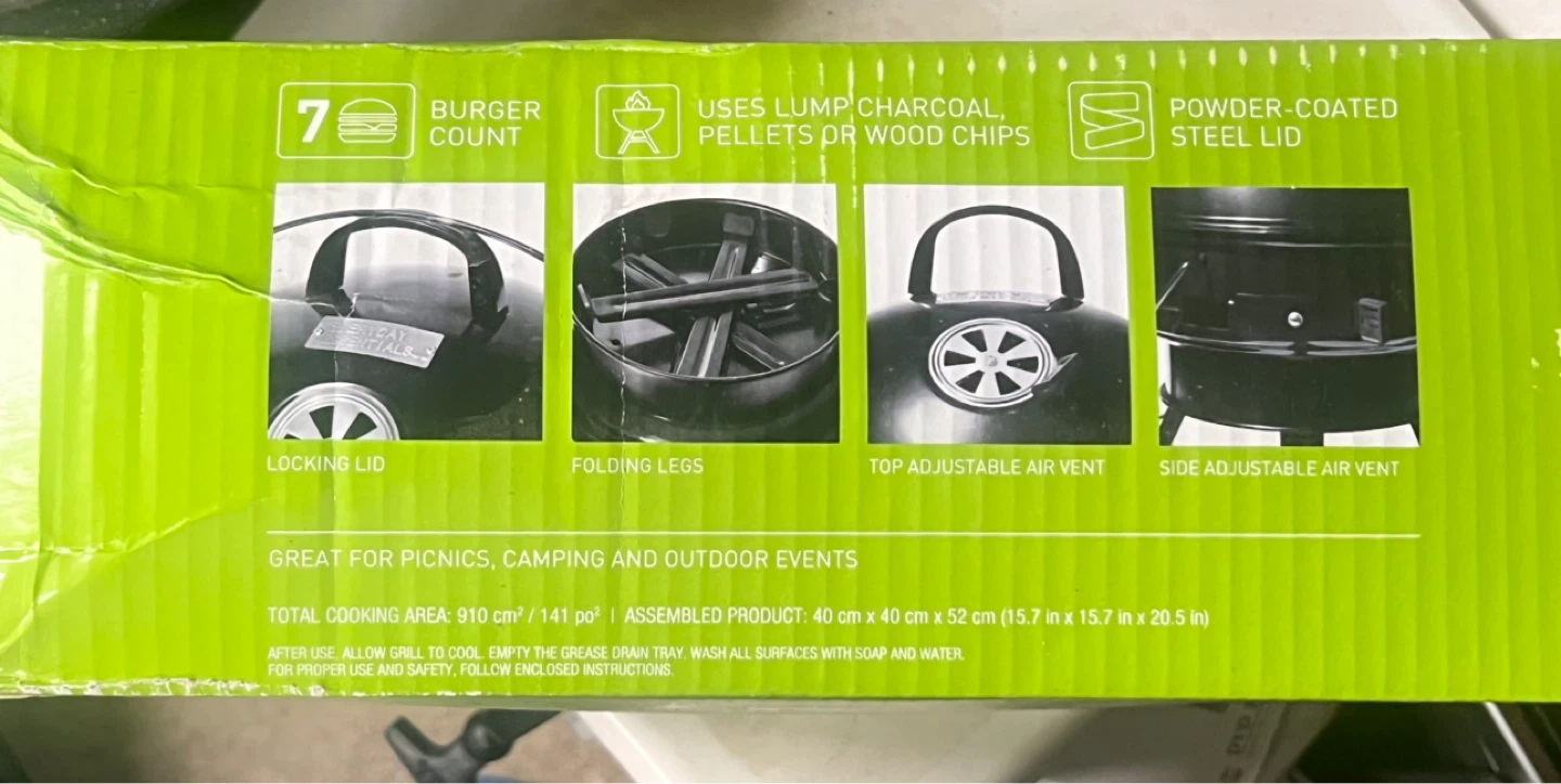 Everyday Essentials Portable Charcoal Barbecue - photo 2