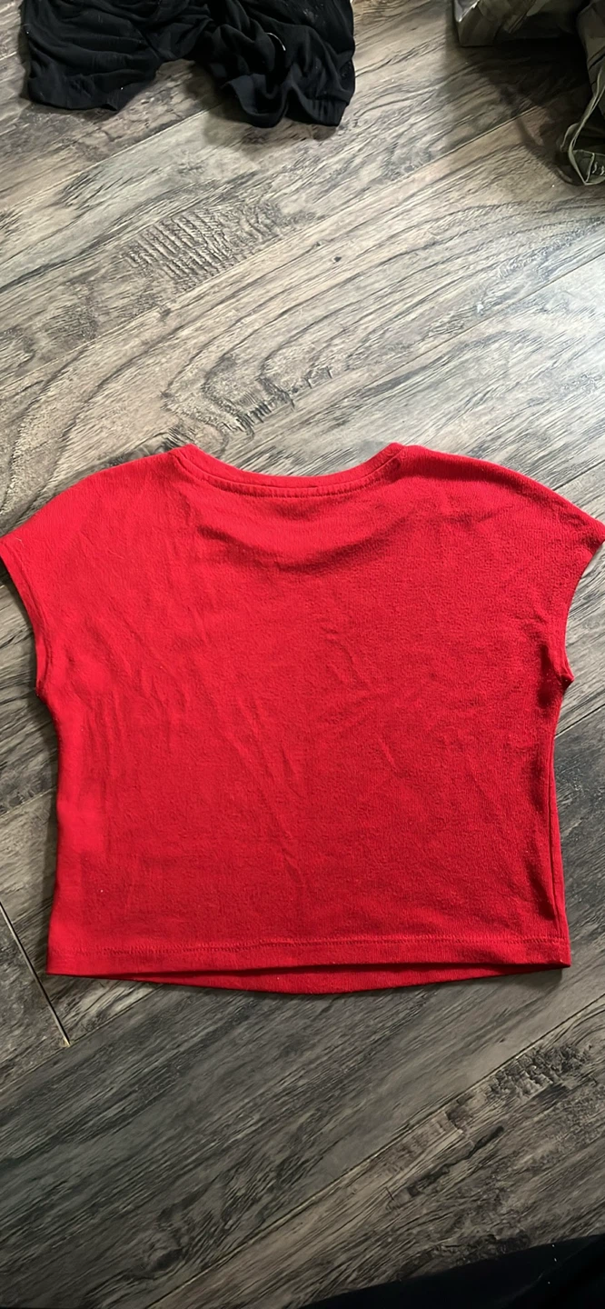 Dynamite Red Cropped T-Shirt - photo 4
