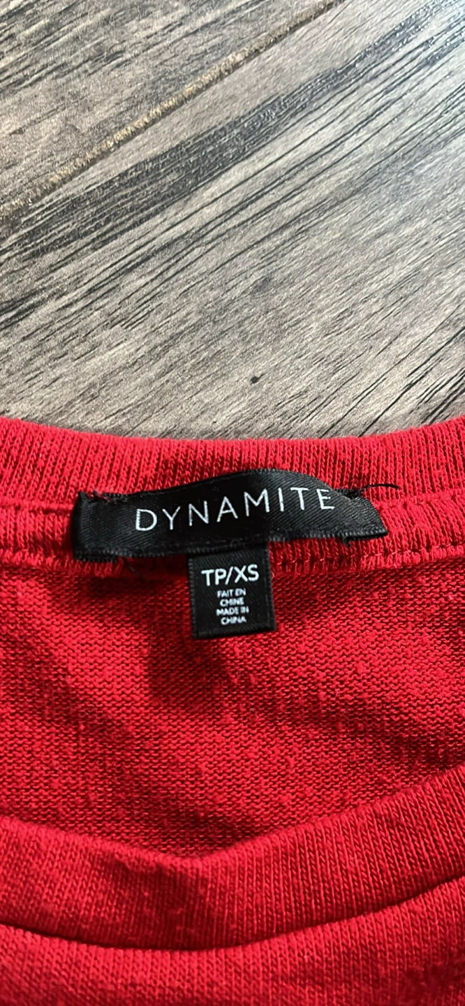 Dynamite Red Cropped T-Shirt - photo 2
