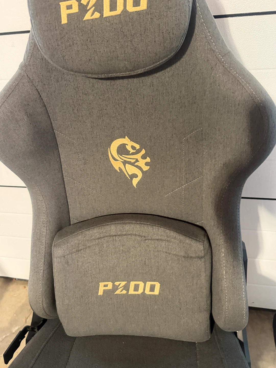 PZDO Gaming Chair with Footrest - Grey - photo 2