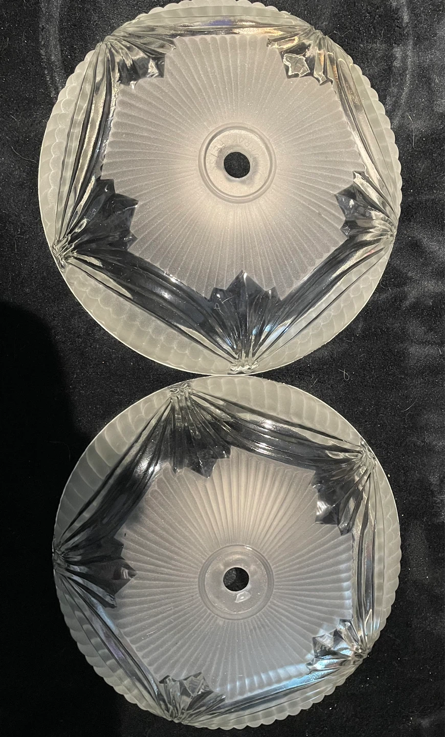 Vintage Frosted Glass Light Fixture Shade - photo 3