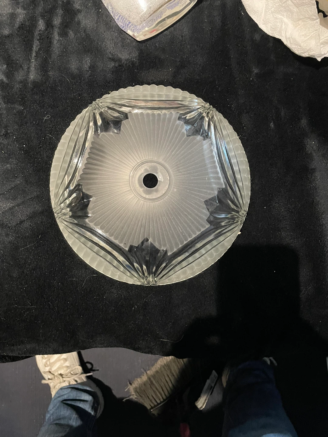 Vintage Frosted Glass Light Fixture Shade