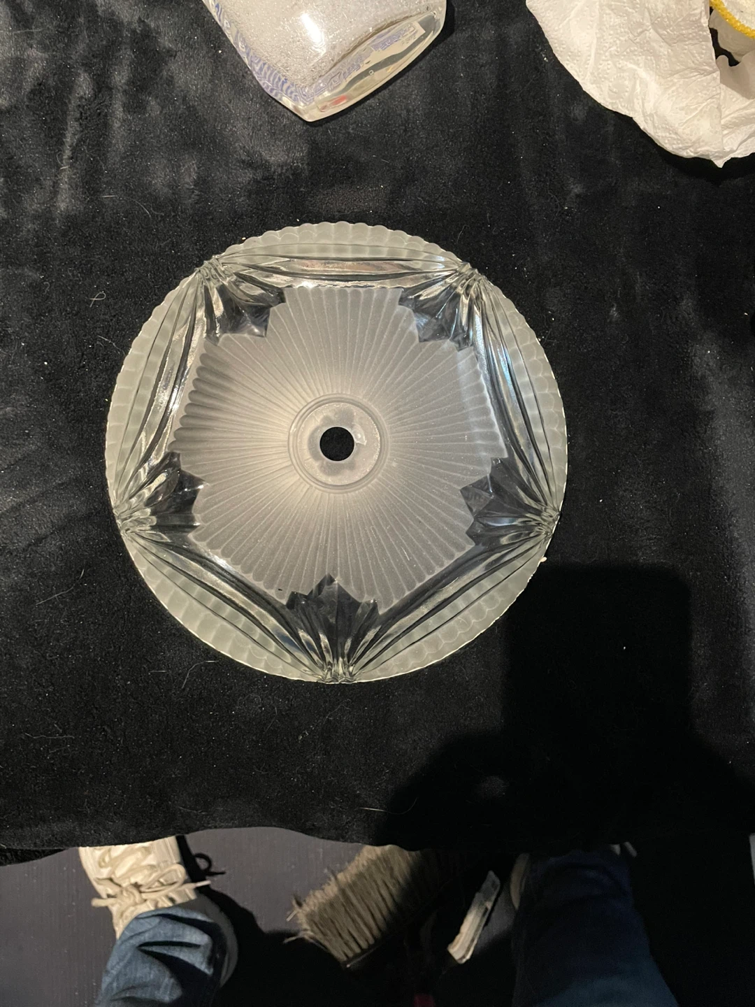 Vintage Frosted Glass Light Fixture Shade - photo 2