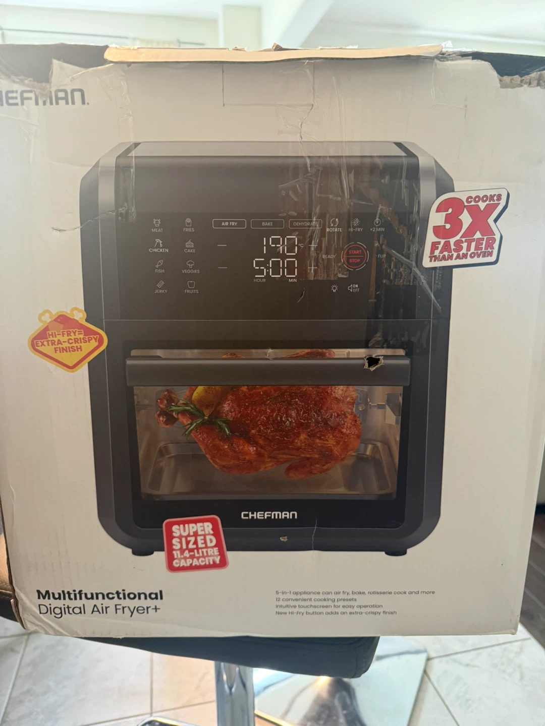 Chefman Multifunctional Digital Air Fryer+ 11.4-Litre Capacity