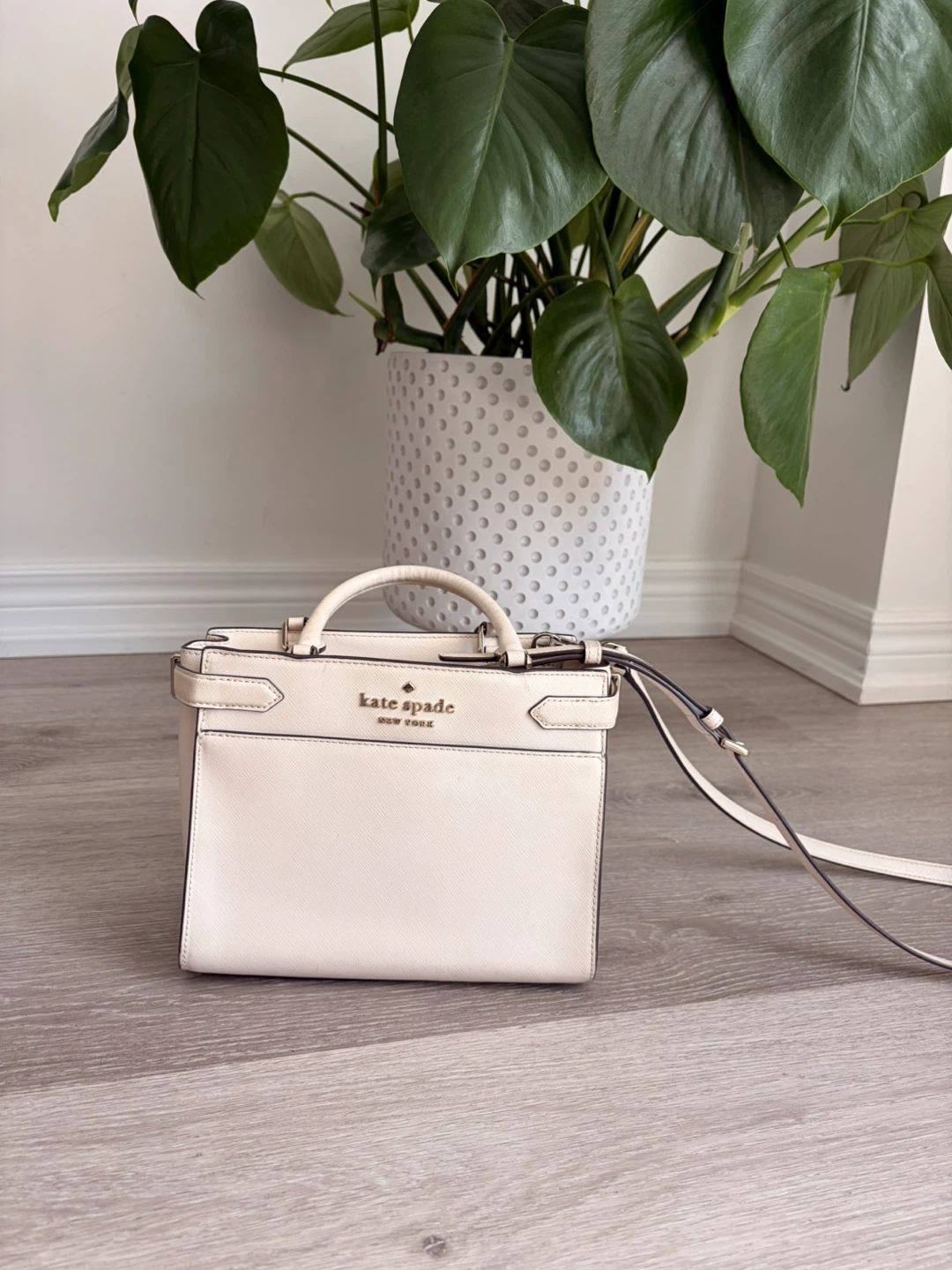 Kate Spade Cream Leather Top Crossbody