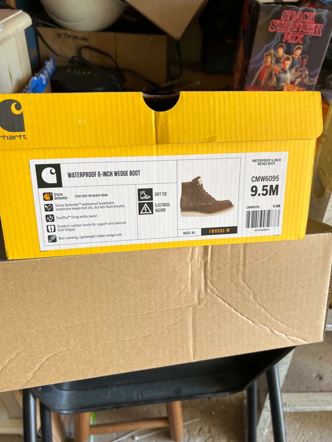 Carhartt Waterproof 6-Inch Wedge Work Boots - Brown - 9.5M