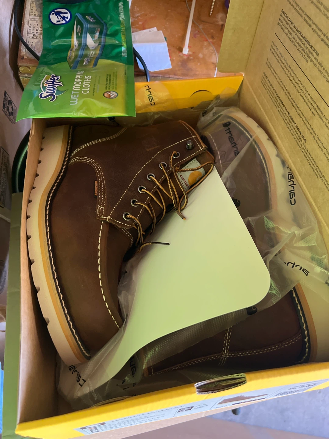 Carhartt Waterproof 6-Inch Wedge Work Boots - Brown - 9.5M - photo 2