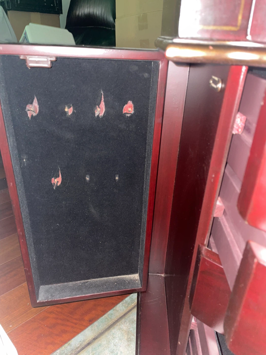 Wooden Jewelry Armoire with Mirror - photo 2