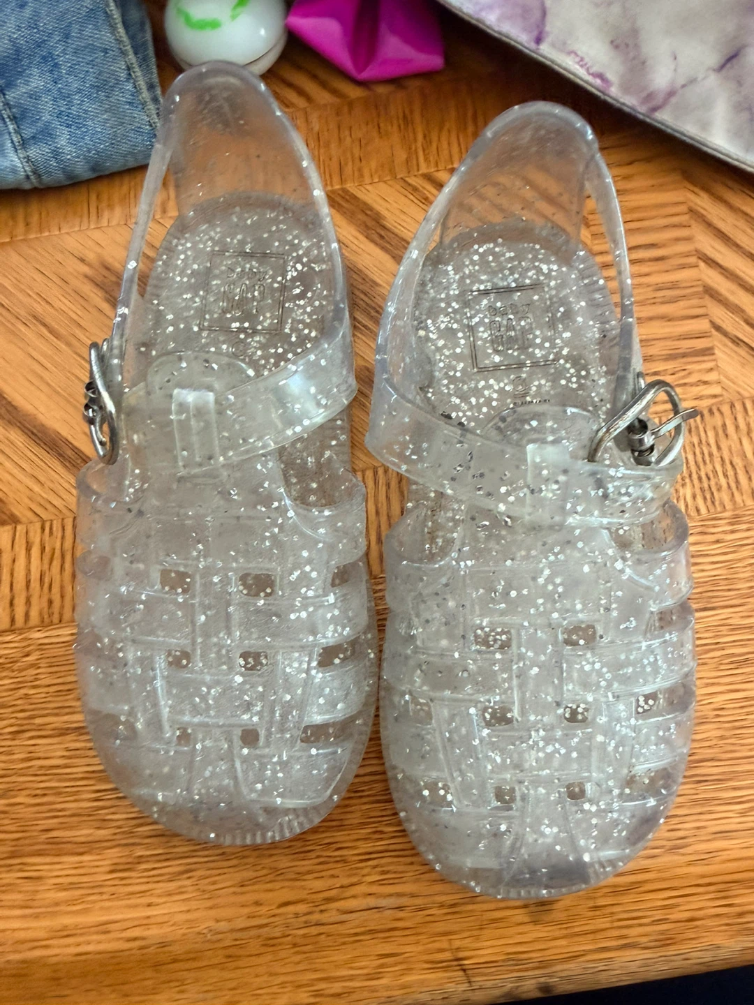 Baby Gap Glitter Jelly Sandals size 6