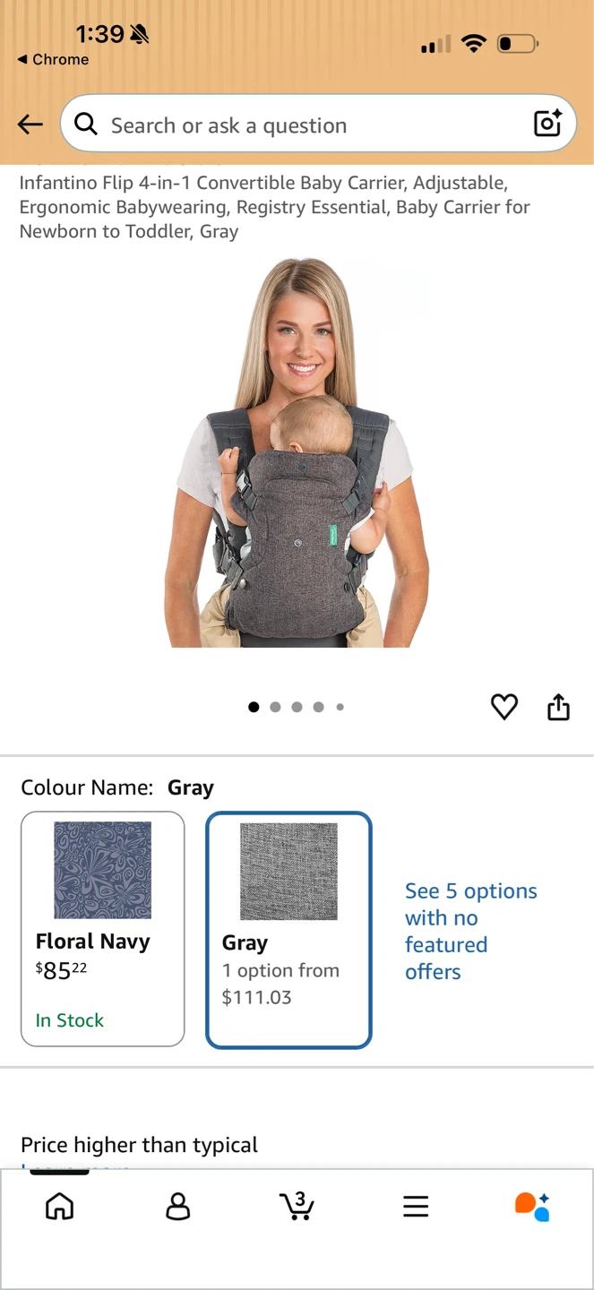 Infantino Flip 4-in-1 Convertible Baby Carrier
