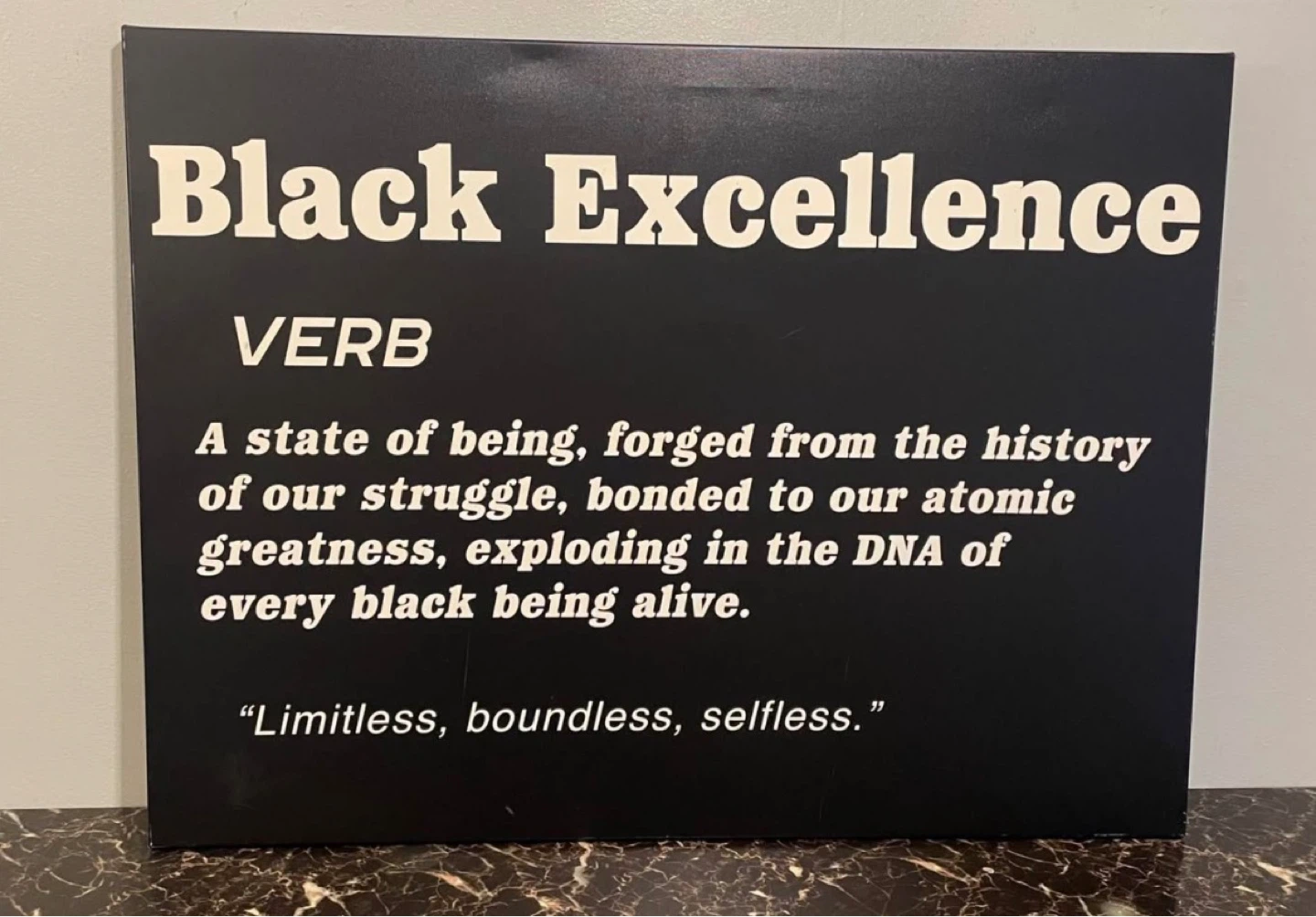 Black Excellence Wall Art $40
