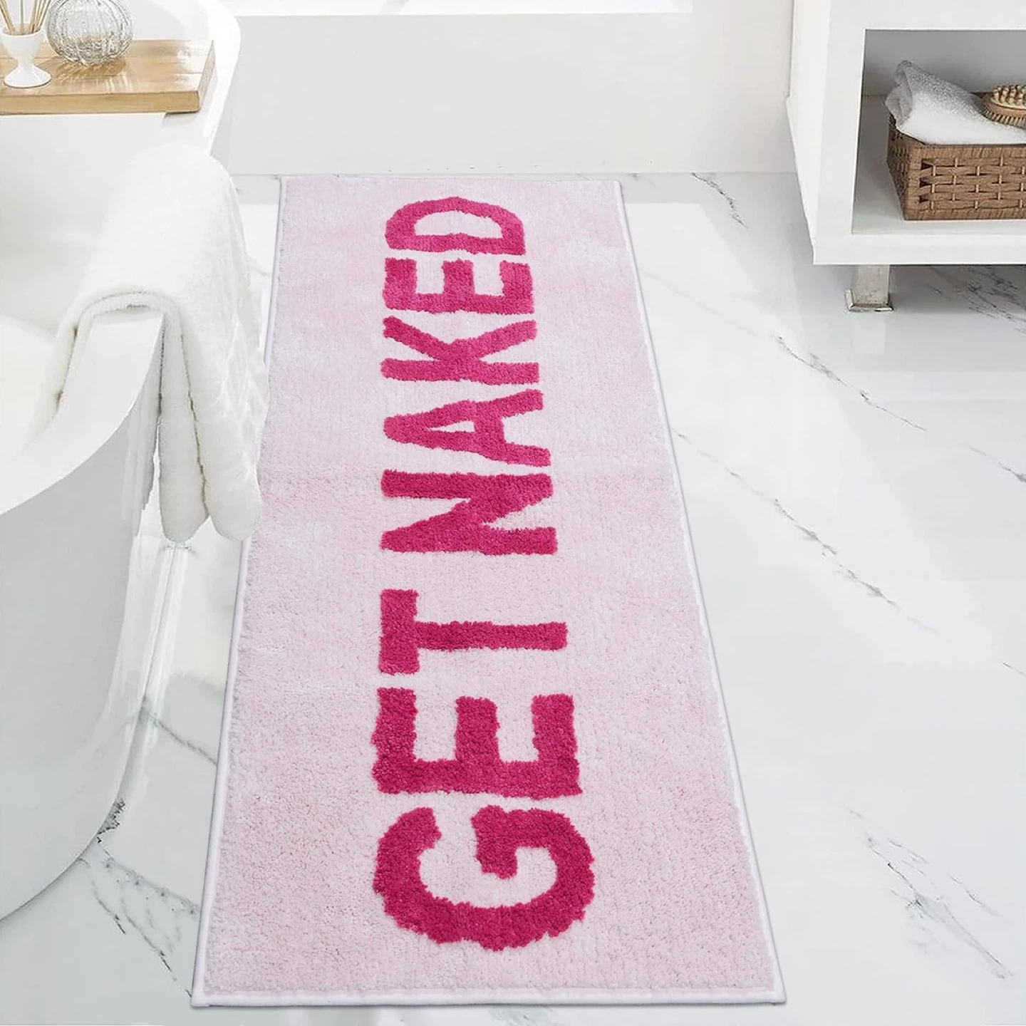 Pink- “Get Naked“ XL Bath Mat - New ✨ - photo 4