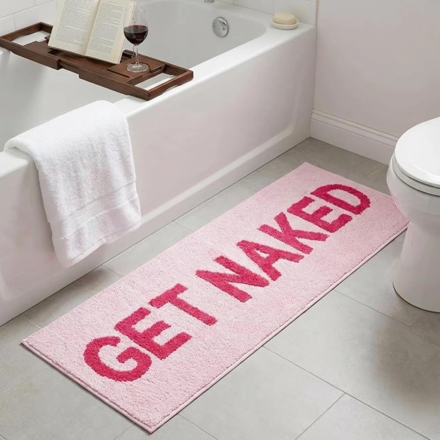Pink- “Get Naked“ XL Bath Mat - New ✨ - photo 3