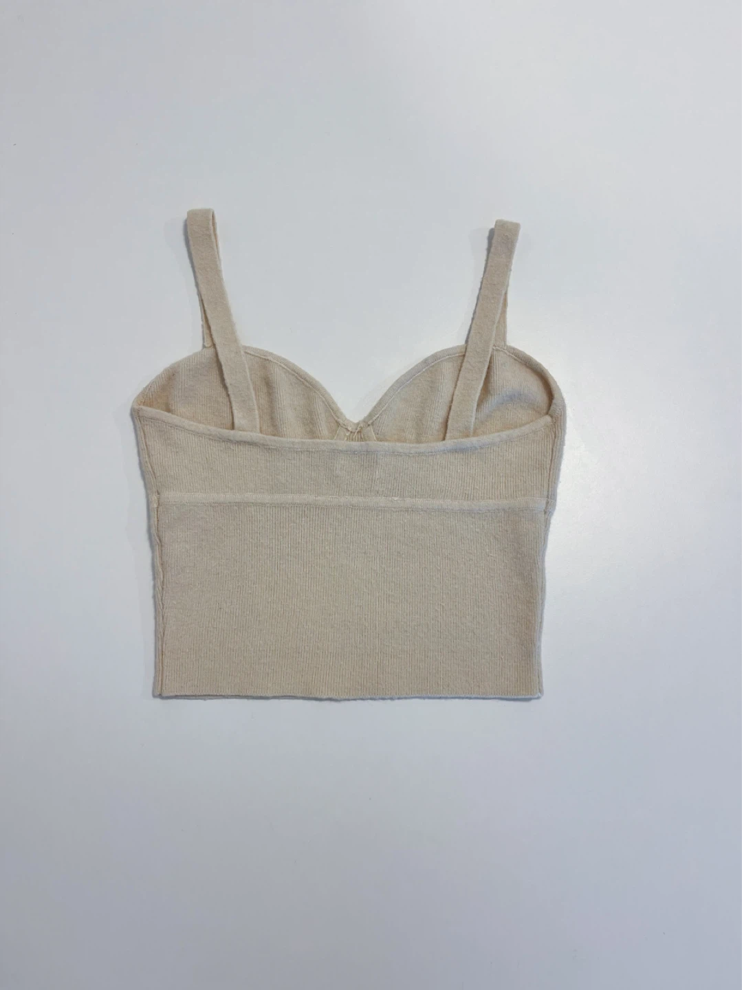 Aritzia Wilfred Cream Knit Cropped Tank Top - Size XS - photo 2