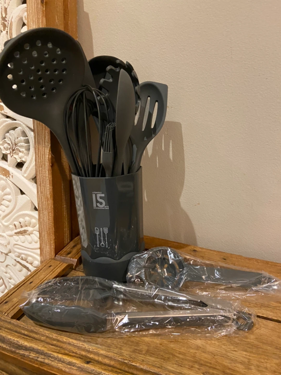 New Grey Silicone Cooking Utensils Set - photo 4