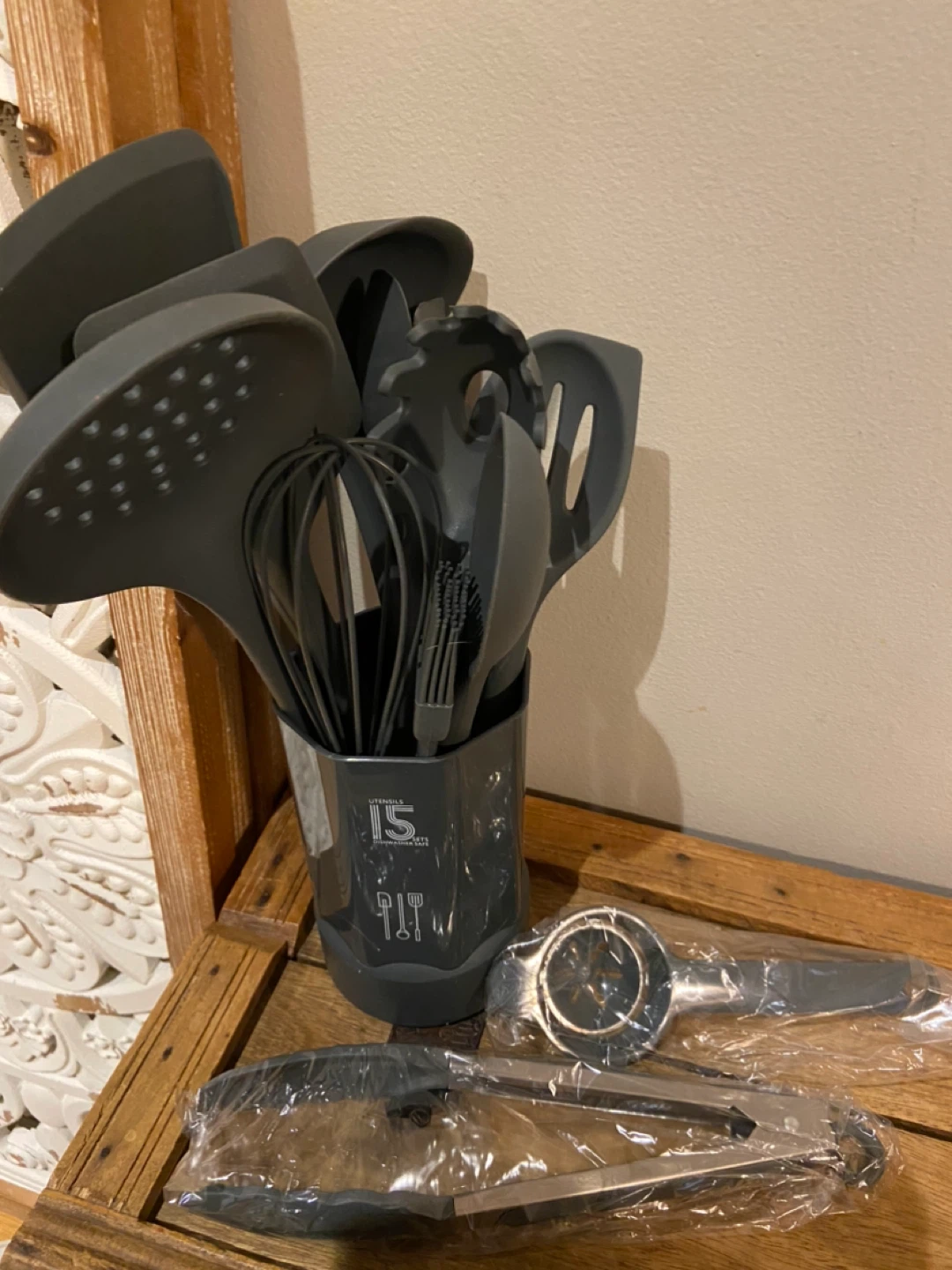 New Grey Silicone Cooking Utensils Set - photo 5