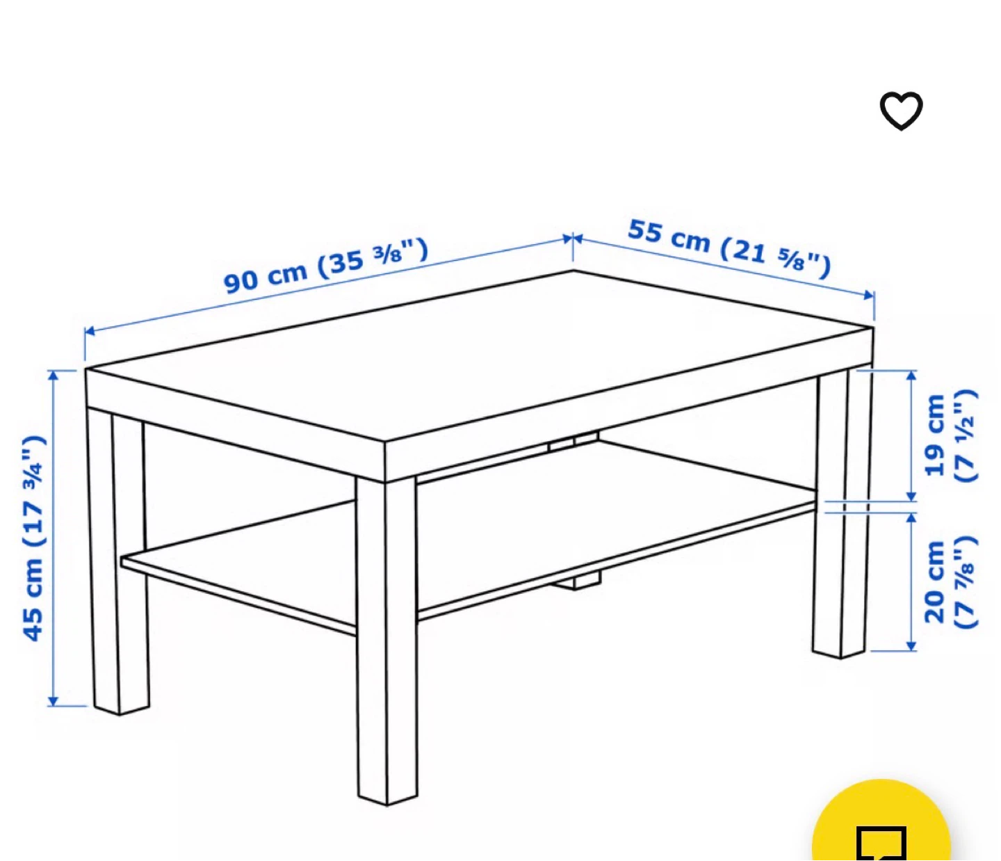 IKEA LACK coffee table black brown - photo 2