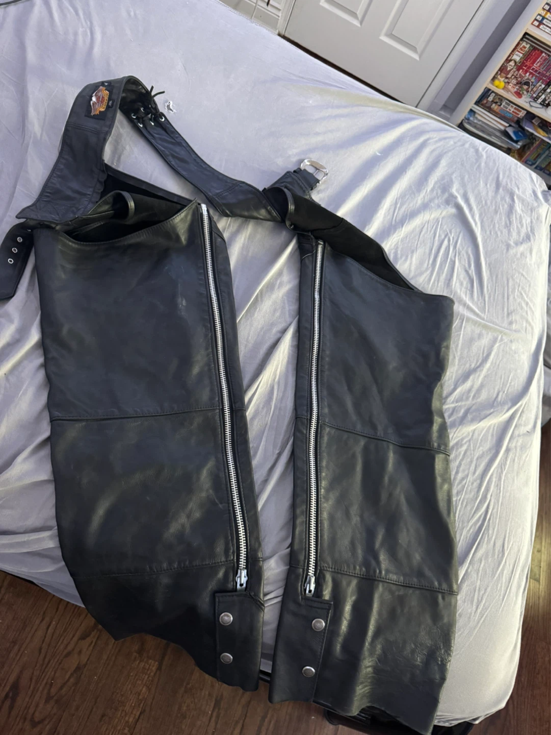 Harley-Davidson Leather Motorcycle Chaps – Made in USA – XL