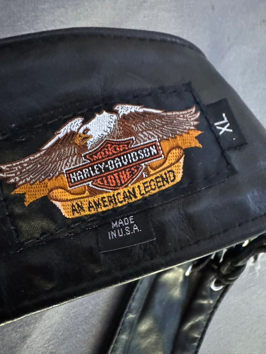Harley-Davidson Leather Motorcycle Chaps – Made in USA – XL - photo 2