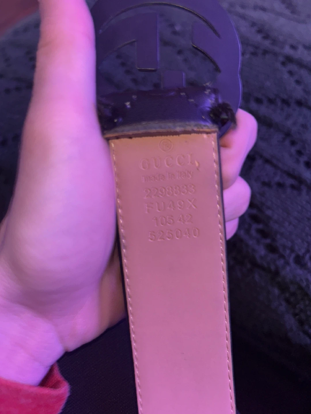 Gucci Black Monogram Belt - photo 2