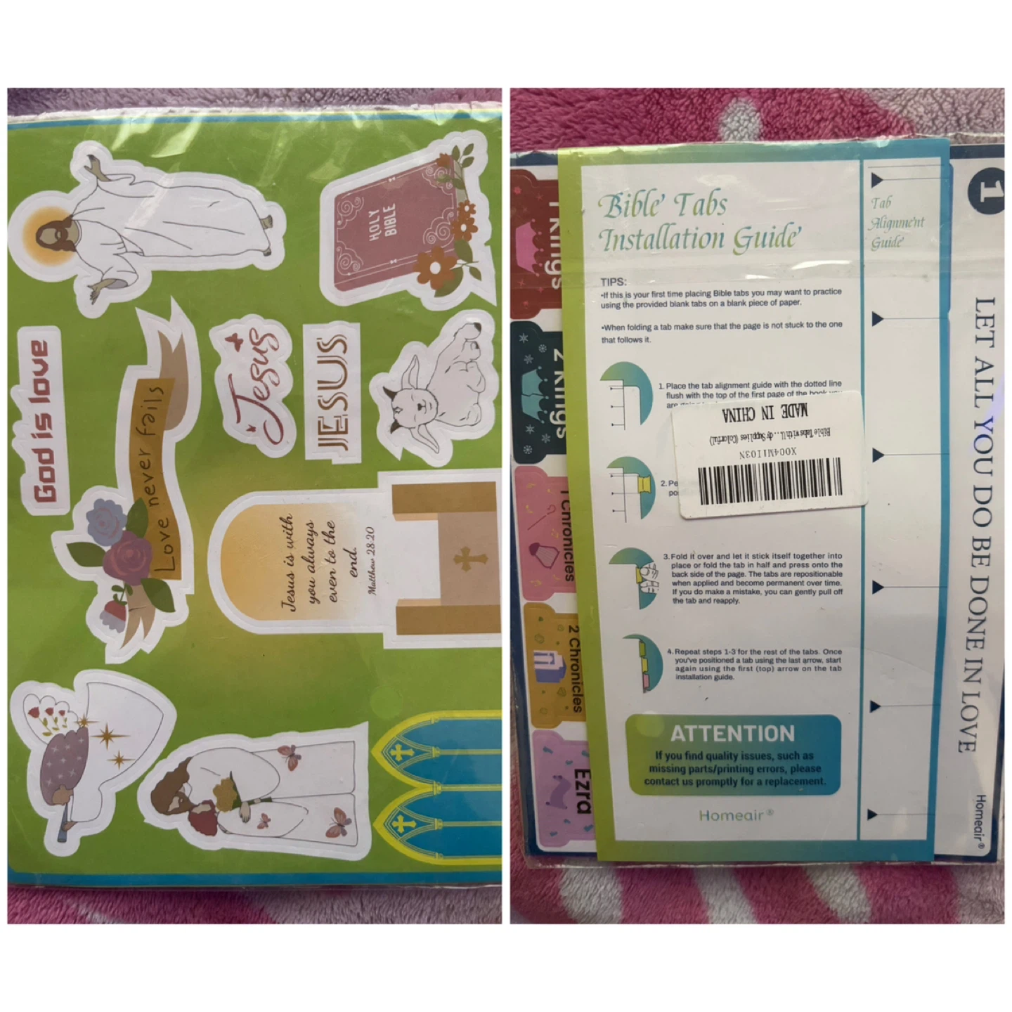 (Homeair) Bible Tabs With Installation Guide - *Index Labels*